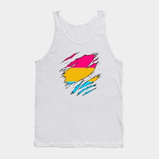 LGBTQI+ Superhero Pansexual flag Tank Top